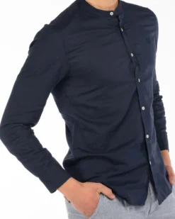 BLUE LEMON - CAMICIA MANICA LUNGA LINO COREANO