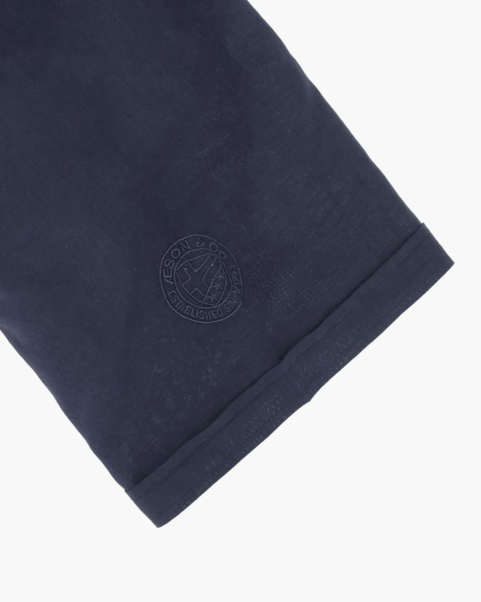 BLUE LEMON - Camicia over manica corta blu in lino