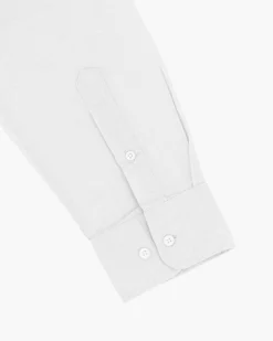 BLUE LEMON - OVER CAMICIA MANICA LUNGA LINO COLLO COREANO