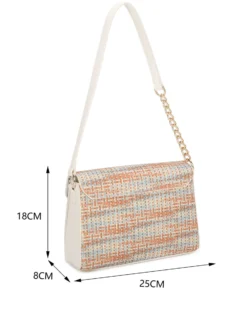 BORSA A SPALLA CON PATTINA