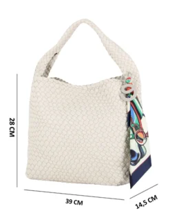 BORSA A SPALLA 1MAN.INTRECC. C/FOULARD