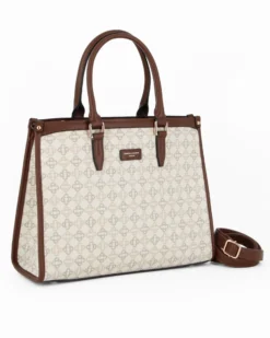 BORSA 2MAN.NAP.EFFETTO ROMBI BITONO