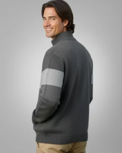 BROKER'S - Maglia manica lunga full zip in ciniglia