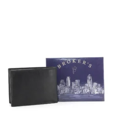 BROKER'S - Portafoglio in VERA PELLE con porta carte di credito e doppio scomparto banconote