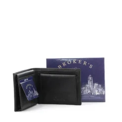 BROKER'S - Portafoglio in VERA PELLE con porta carte di credito e doppio scomparto banconote