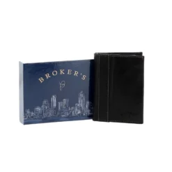 BROKER'S- Portafoglio tasconcino in VERA PELLE con porta carte di credito e scomparto banconote