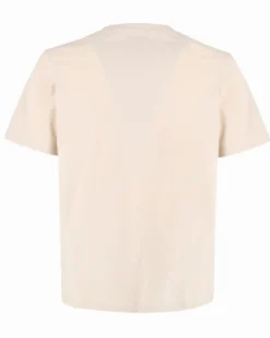 BROKER'S - Tshirt manica corta beige con stampa in cotone