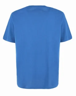 BROKER'S - Tshirt manica corta indaco con stampa in cotone