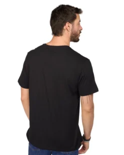 BROKER'S - Tshirt manica corta nera con stampa in cotone