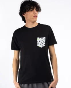 BROKER'S - Tshirt mezza manica con taschino e stampa