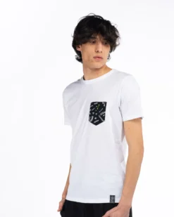 BROKER'S - Tshirt mezza manica con taschino e stampa