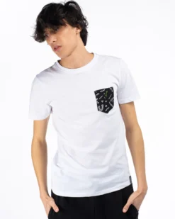 BROKER'S - Tshirt mezza manica con taschino e stampa