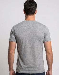 BROKER'S - Tshirt mezza manica con scollo a girocollo BAMBOO grigio
