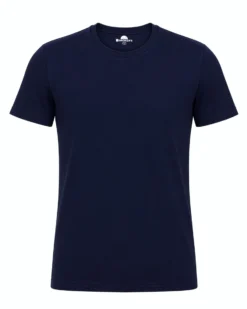 BROKERS - Tshirt mezza manica scollo girocollo in BAMBOO blu