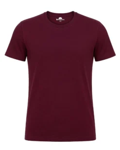 BROKERS - Tshirt mezza manica scollo girocollo in BAMBOO bordeaux