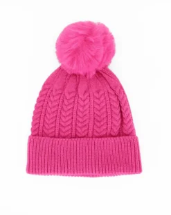 BRUGI - BERRETTO CON POMPOM BABY GIRL FUXIA