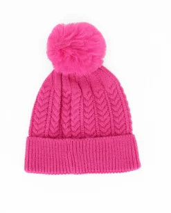 BRUGI - BERRETTO CON POMPOM BABY GIRL FUXIA