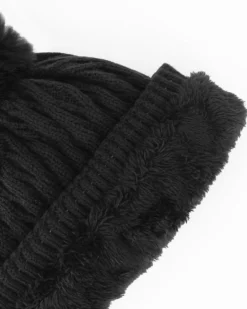 BRUGI - CAPPELLO NERO DA DONNA CON PON PON  -   ZH2H-6435_500