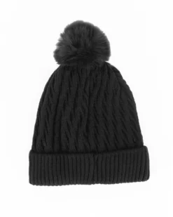 BRUGI - CAPPELLO NERO DA DONNA CON PON PON  -   ZH2H-6435_500
