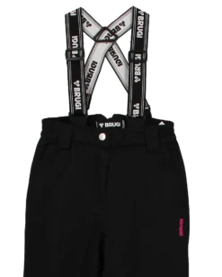 BRUGI - Completo da sci bambina bianco e fuchsia impermeabile antivento e traspirante con cappuccio