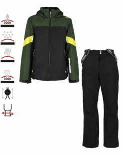 BRUGI - COMPLETO SCI VERDE DA UOMO