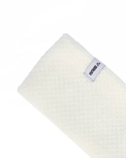 BRUGI - Fascia sci bianca a maglia da donna con fodera in pile