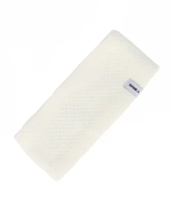 BRUGI - Fascia sci bianca a maglia da donna con fodera in pile