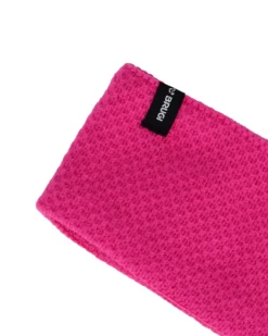 BRUGI - Fascia sci fucsia a maglia da donna con fodera in pile
