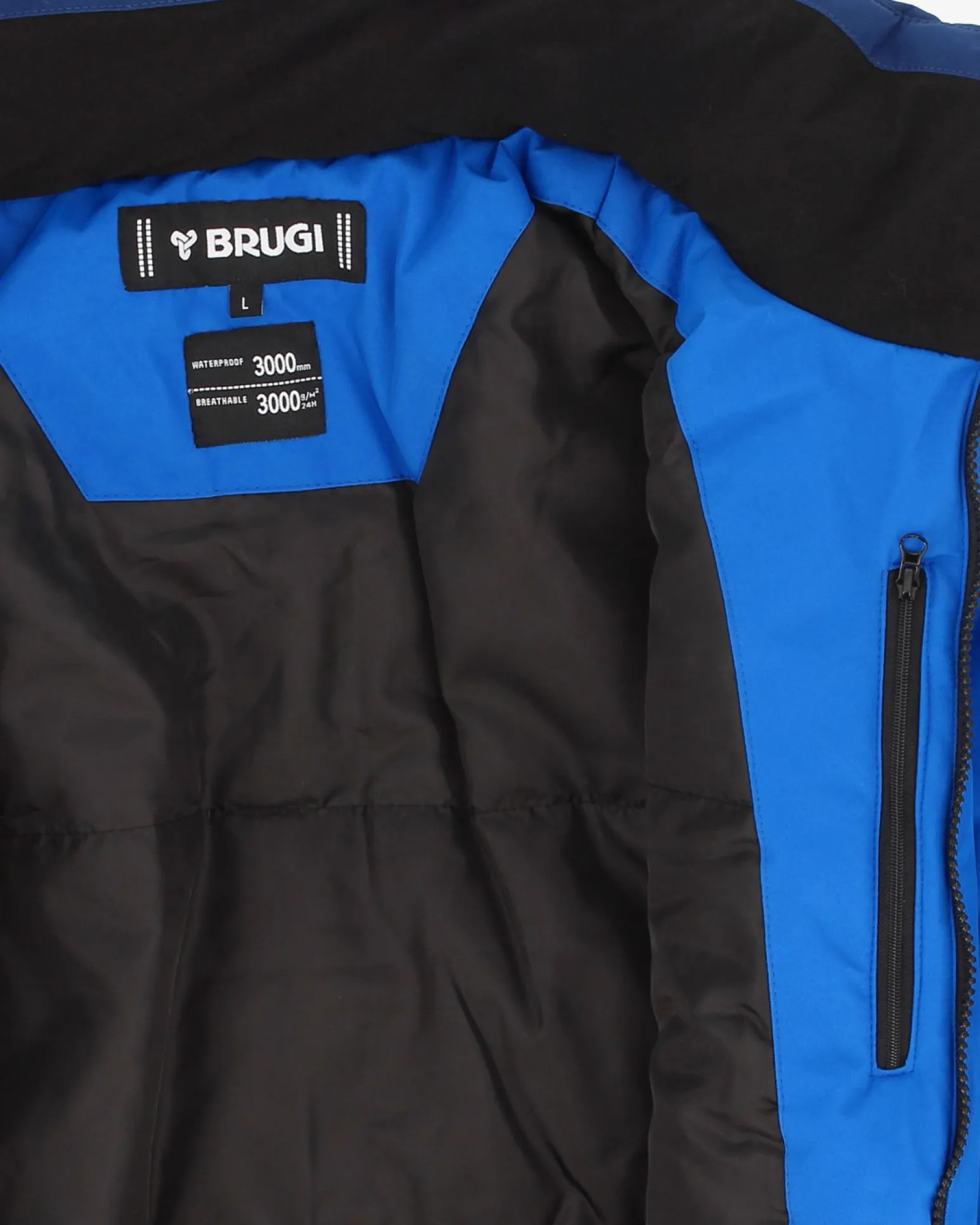 BRUGI - GIACCA DA SCI UOMO BLU, BIANCA E CELESTE 3000, AJ1C-T54T
