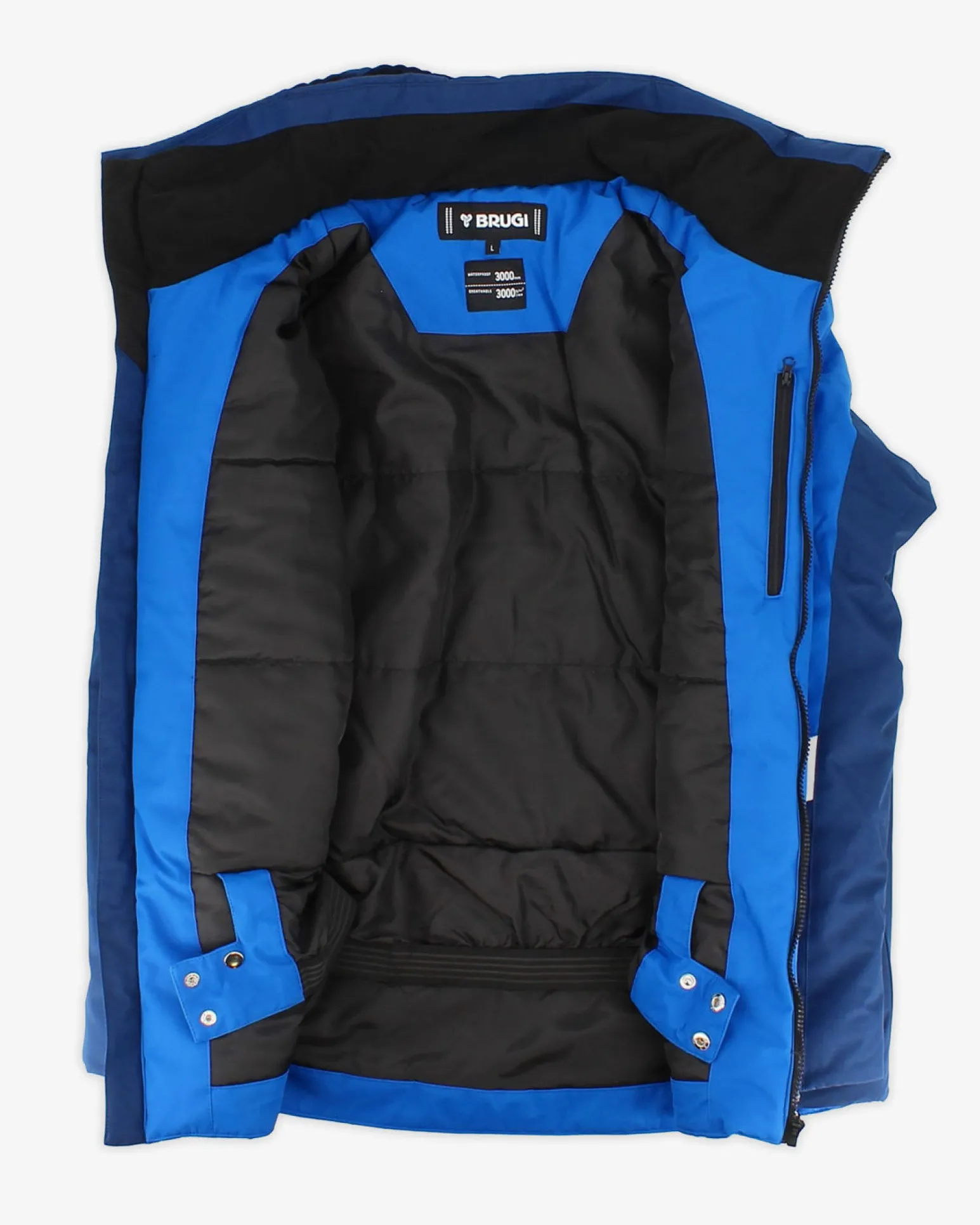 BRUGI - GIACCA DA SCI UOMO BLU, BIANCA E CELESTE 3000, AJ1C-T54T