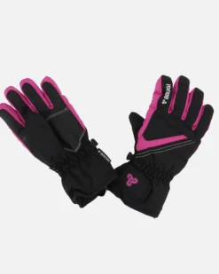 BRUGI - GUANTI DA SCI JUNIOR NERI E FUXIA, JN4Q-T66P-HG8