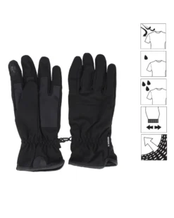 BRUGI - GUANTI DA SCI UOMO NERI CON TOUCH SOFT SHELL  - ZD1RTZ43TG