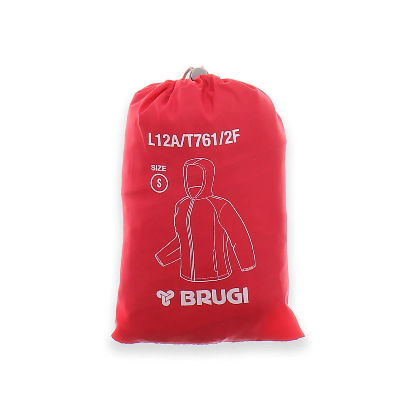 BRUGI - K-Way sfoderato idrorepellente e antivento, ripiegabile in tasca