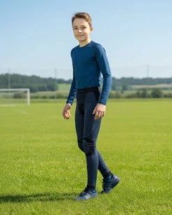 BRUGI -LEGGINGS TERMICO KIDS BLU E NERO TRASPIRANTE SENZA CUCITURE -9GZI-T365_KA5