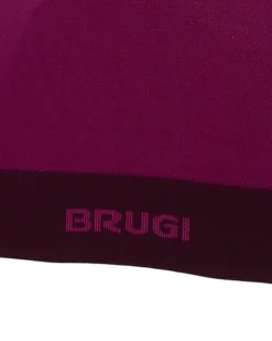 BRUGI - Maglia da donna viola e nera termica traspirante senza cuciture