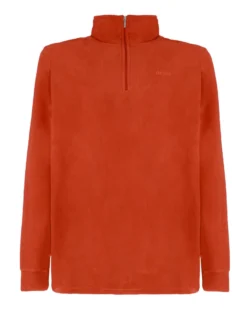 BRUGI - MICROPILE ARANCIONE DA UOMO MEZZA ZIP, 9GYT-T154_308