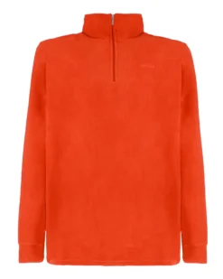 BRUGI - MICROPILE ARANCIONE DA UOMO MEZZA ZIP