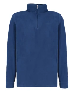 BRUGI - MICROPILE BLU DA UOMO MEZZA ZIP