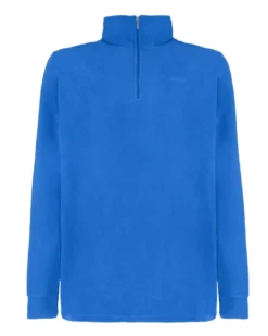 BRUGI - MICROPILE BLU MARE DA UOMO MEZZA ZIP