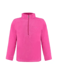BRUGI - MICROPILE FUXIA MEZZA ZIP PER BAMBINI