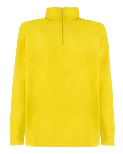 BRUGI - MICROPILE GIALLO DA UOMO MEZZA ZIP