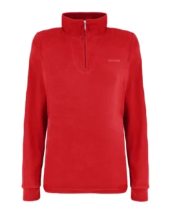 BRUGI - MICROPILE ROSSO DA DONNA MEZZA ZIP