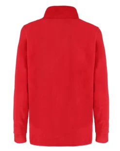 BRUGI - MICROPILE ROSSO DA UOMO MEZZA ZIP