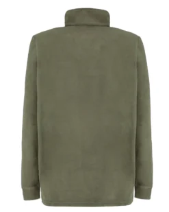 BRUGI - MICROPILE VERDE MILITARE DA UOMO MEZZA ZIP