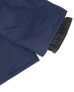 BRUGI - Pantalone da sci bambino blu impermeabile traspirante antivento con bretelle regolabili