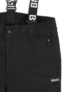 BRUGI - Pantalone da sci nero con bretelle regolabili uomo
