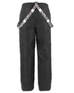 BRUGI - Pantalone da sci nero con bretelle regolabili uomo