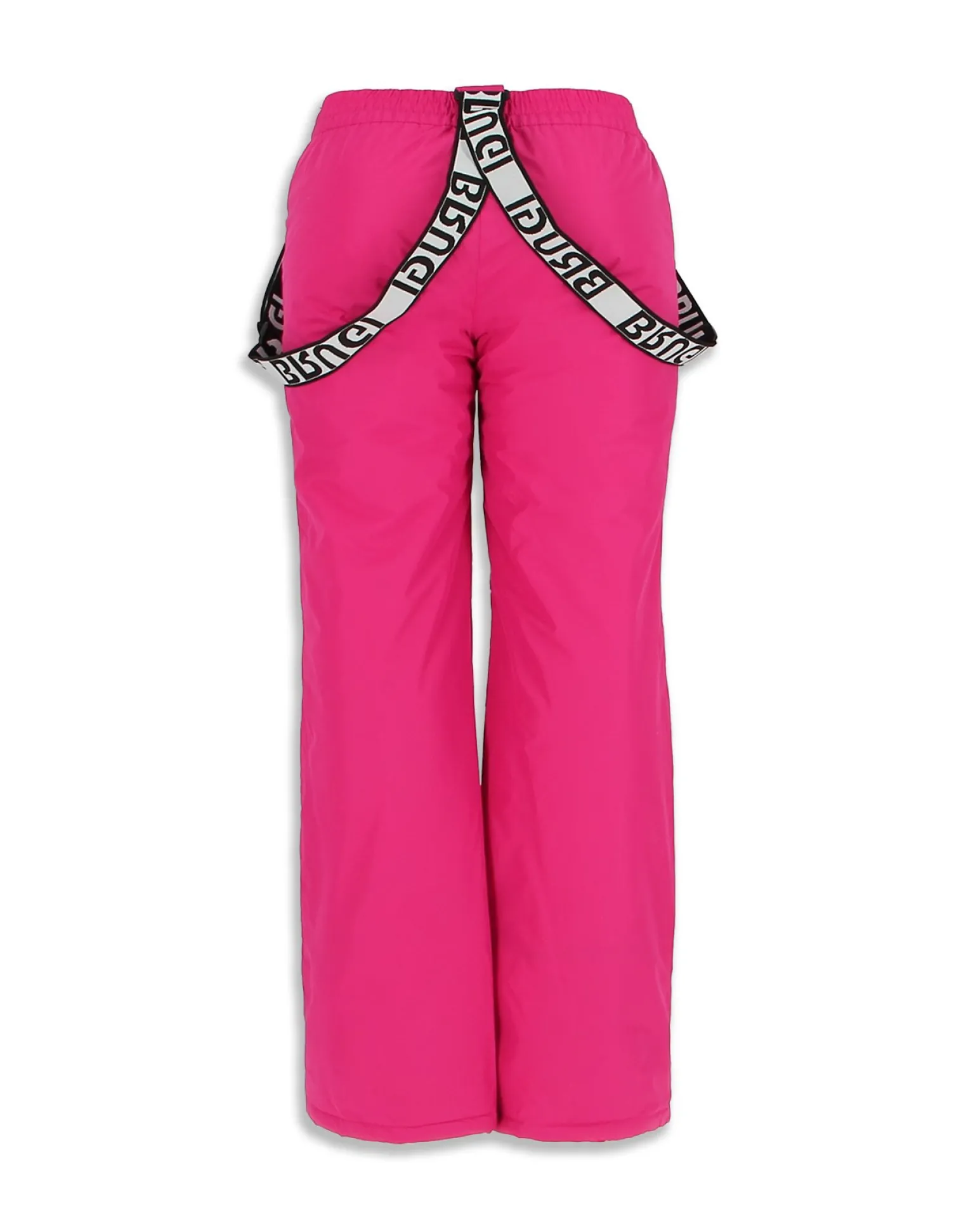 BRUGI - Pantalone da sci rosa impermeabile traspirante idrorepellente antivento con bretelle regolabili bambina