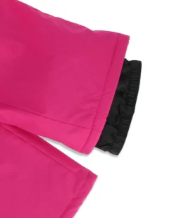 BRUGI - Pantalone da sci rosa impermeabile traspirante idrorepellente antivento con bretelle regolabili bambina