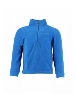 BRUGI - Pile da bambino blu con mezza zip frontale